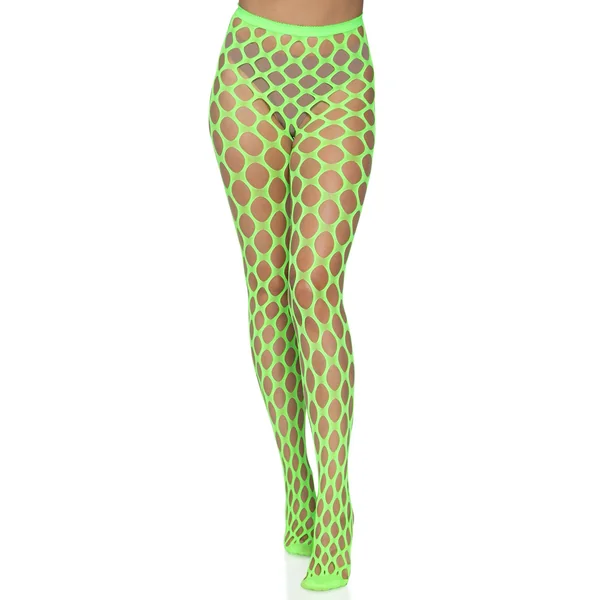 Jumbo Pothole Net Tights - Neon Green - One Size