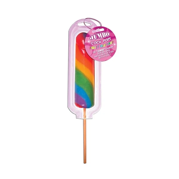 Jumbo Rainbow Cock Pops - Each