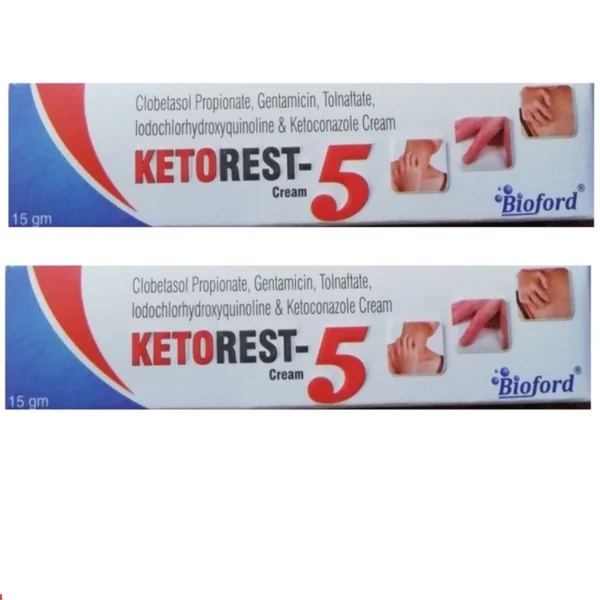 KETOREST-5 CREAM (Pack Of 2) (15g Each)