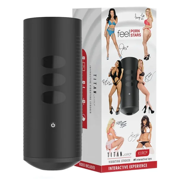 Kiiroo Titan The Experience Interactive Vibrating Stroker – Black