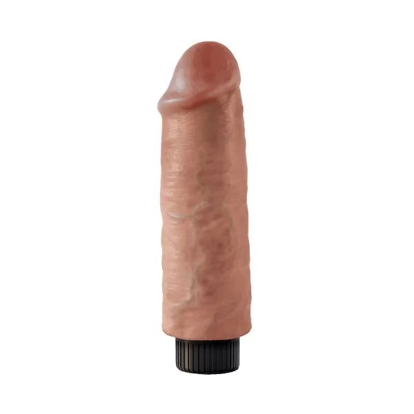 KING COCK 6 IN VIBRATING TAN