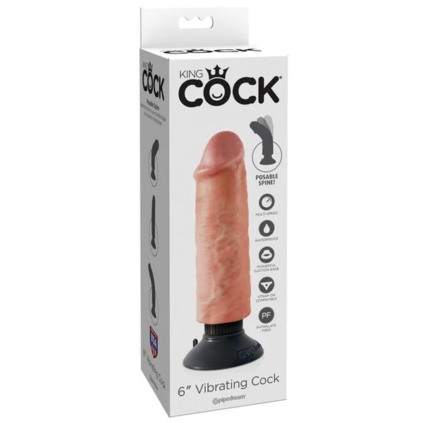"King Cock 6"" Vibrating Cock"
