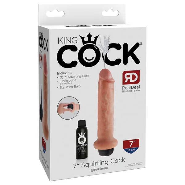 King Cock 7" Squirting Cock - Light