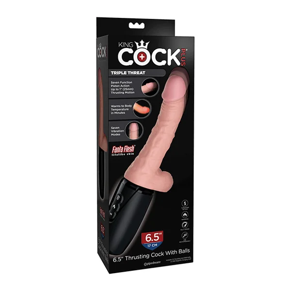 KING COCK PLUS 6.5 IN THRUSTING COCK W/ BALLS
