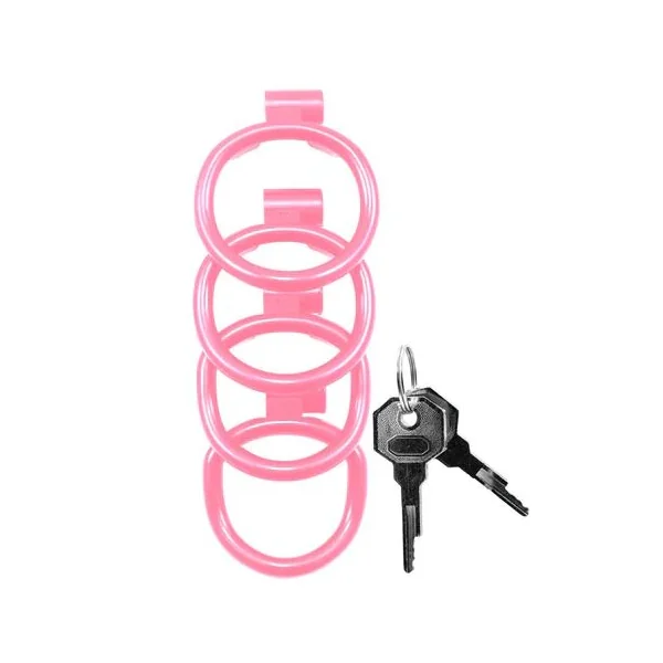 KINK CHASTITY SERIES LOCKING COCK CAGE XL PINK