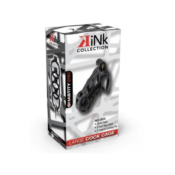 Kink Locking Cock Chastity Cage Large by Kink Collection