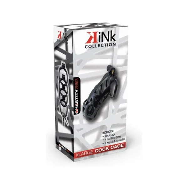 Kink Locking Cock Chastity Cage X-Large by Kink Collection