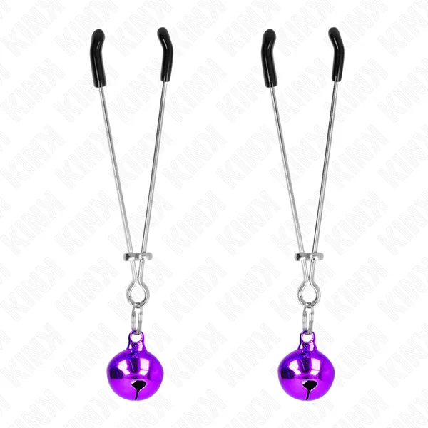KINK - THIN BELL NIPPLE CLAMPS PURPLE 7 CM