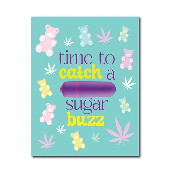 Kush Kards 420 Foreplay Sugar Buzz Greeting Card With Vibrator and Towelette