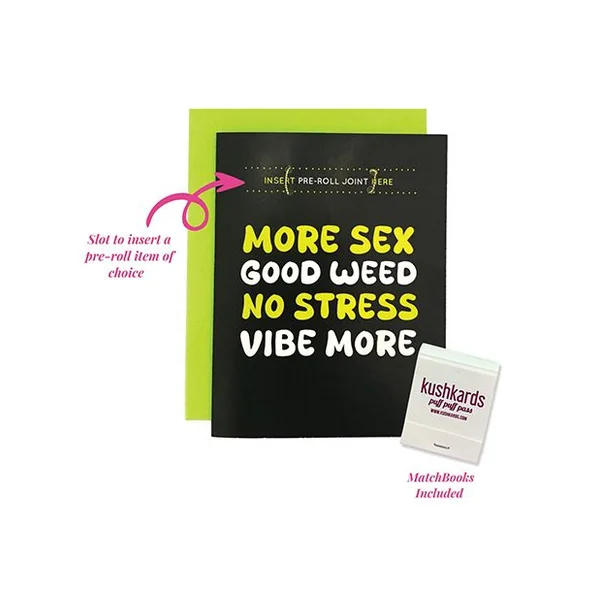 Kush Kards More Sex Greeting Card With Matchbook