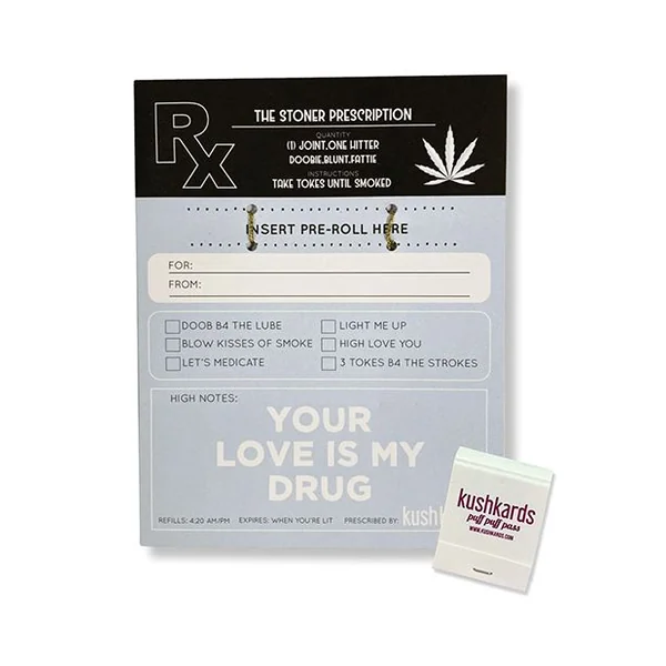 Kush Kards The Stoner Prescription Greeting Card With Matchbook