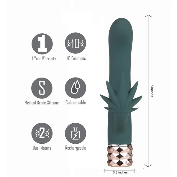 KUSHA 10 FUNCTION RECHARGEABLE SILICONE CANNABIS RABBIT