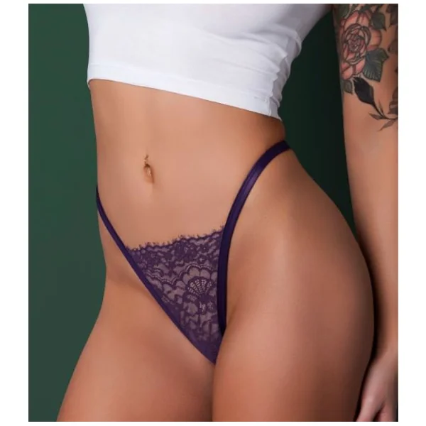 LACE THONG PLUM S/M
