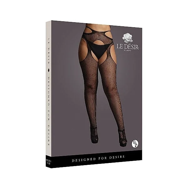 Le Desir Suspender Pantyhose With Strappy Waist