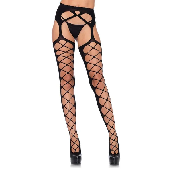 Leg Avenue – Stocking Garter Diamond Net – Black