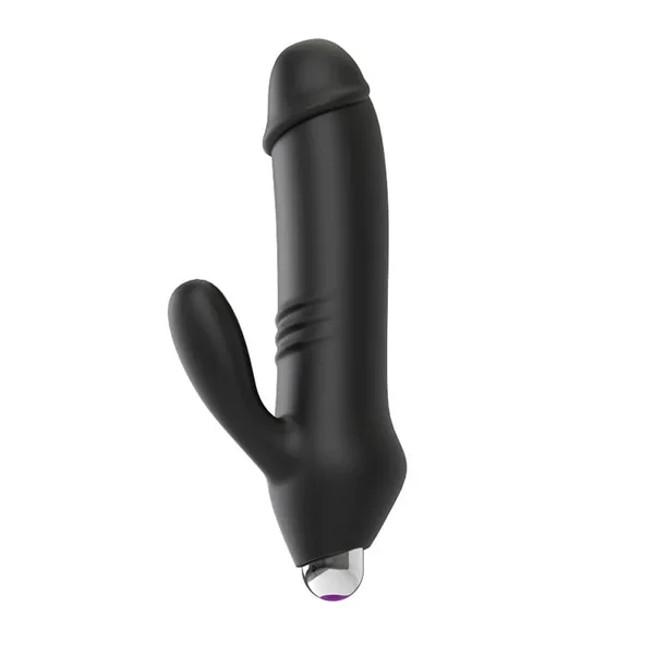 Level 7 Waterproof Black Silicone Dildo