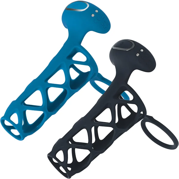 LEVELZ Vibrating Cage Silicone Cock Sleeve & Ball Ring