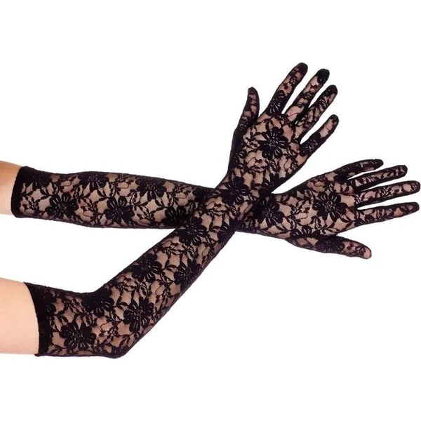 Lingerie Music Legs - Black Lace Gloves 464