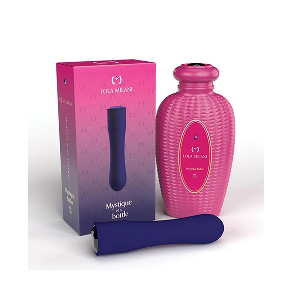 Lola Milani Mystique Bullet w/Pink Bottle - Dark Purple