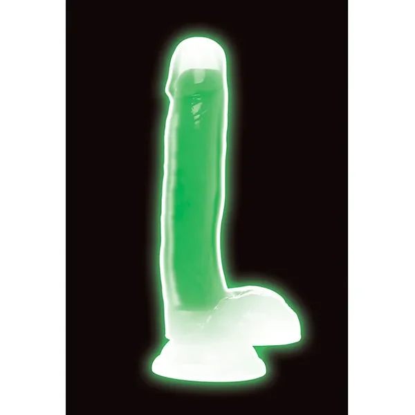 Lollicock 7″ Glow In The Dark Silicone Dildo & Balls – Green