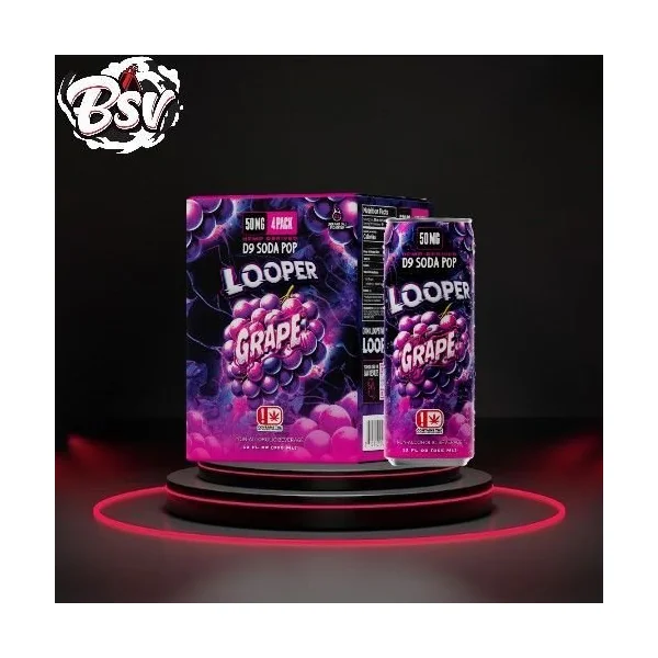 Looper Hemp Derived D9 Soda Pop 50mg Grape