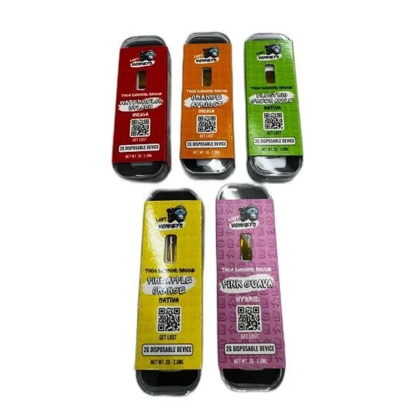 Lost Monkeys THC-A Diamond Sauced 2g Disposable Pineapple Orange