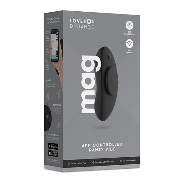 Love Distance Mag App Controlled Panty Vibe - Black