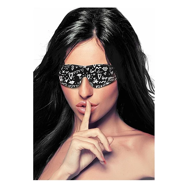 LOVE STREET ART FASHION PRINTED EYE MASK