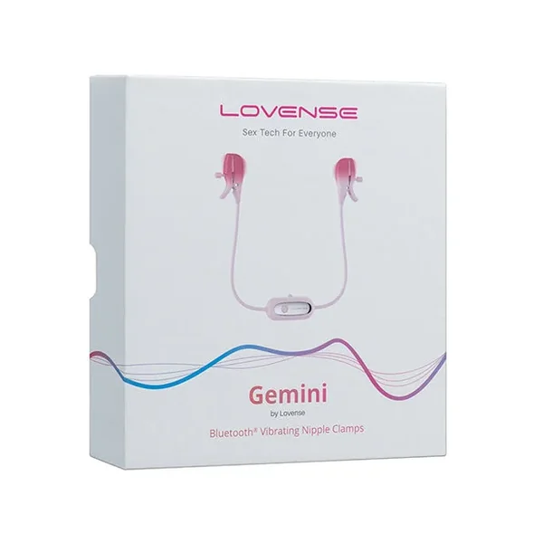 Lovense Gemini Vibrating Nipple Clamps – Pink