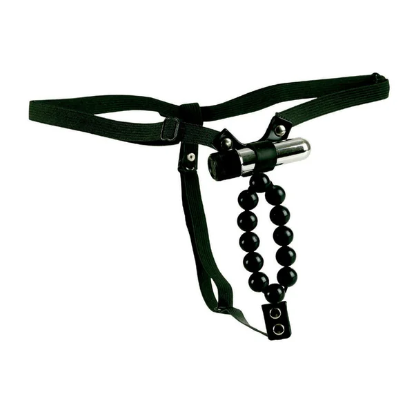 LOVERS THONG W/ STROKER BEADS VIBRATING