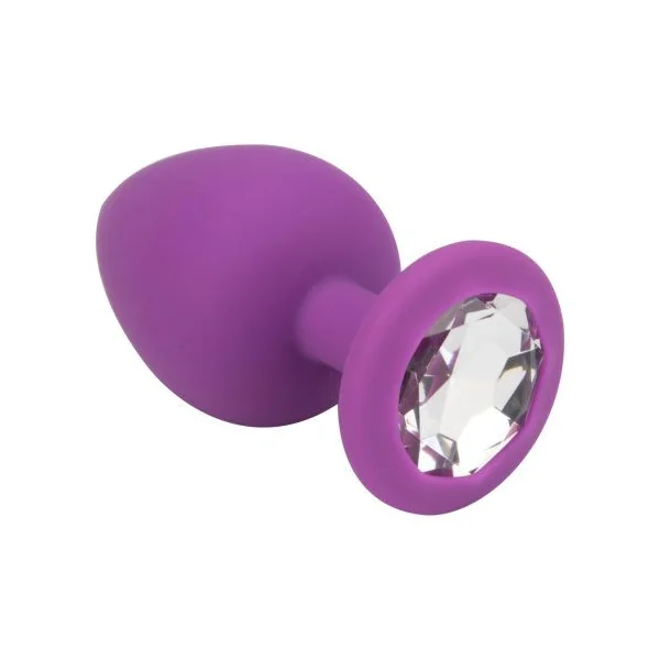 Loving Joy Jewelled Silicone Butt Plug Purple -Large