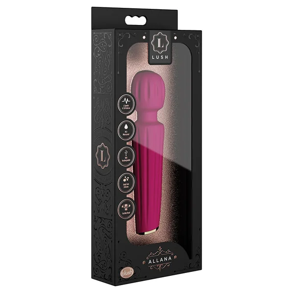 Lush Allana Velvet 20 Function Vibrating Massage Wand With RumbleTech