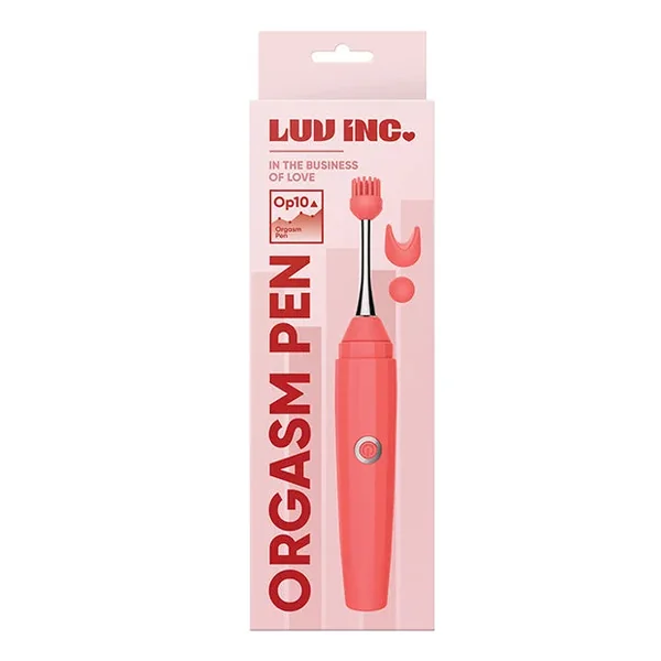 Luv Inc. Orgasm Pen w/Three Attachments – Coral