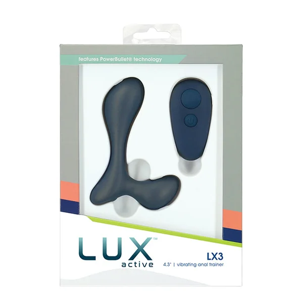 Lux Active Lx3 4.3" Vibrating Anal Trainer - Dark Blue
