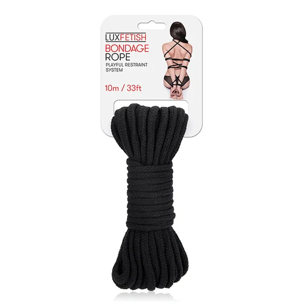 Lux Fetish Bondage Rope - 10m-33 Ft Black