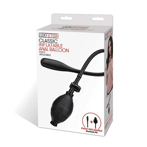 Lux Fetish Classic Inflatable Anal Balloon - Black