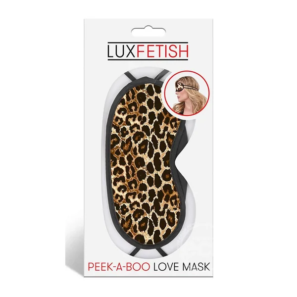 LUX FETISH PEEK-A-BOO LOVE MASK LEOPARD