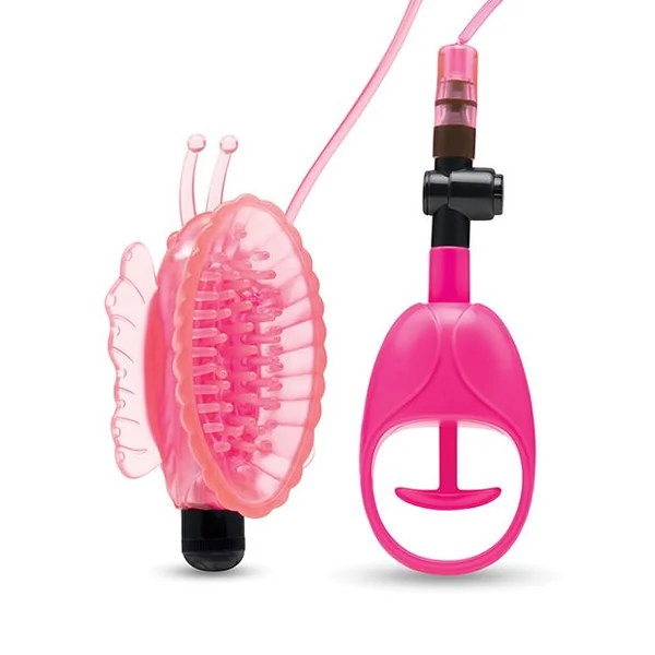Lux Fetish Vibrating Butterfly Pussy Pump With Quick Release