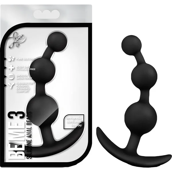 Luxe Be Me 3 Black 5.25-Inch Anal Plug With Handle