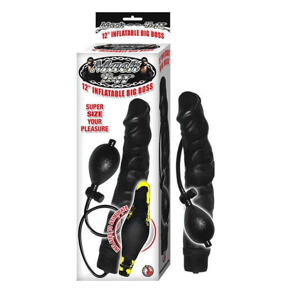 MACK TUFF BIG BOSS INFLATABLE BLACK DILDO