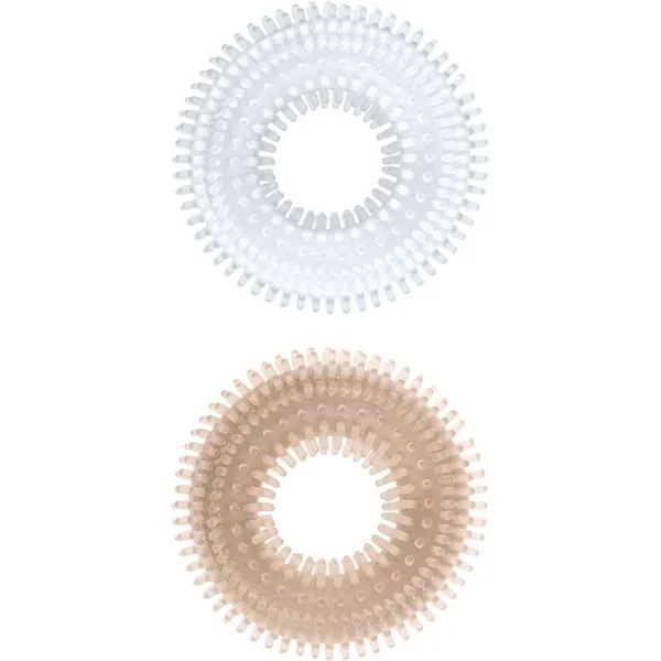 Mack Tuff Ribbed Cock Rings (2 pack) – Clear/Smoke