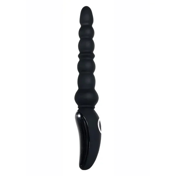 Magic Stick Rechargeable Silicone Beaded Vibrator – Black