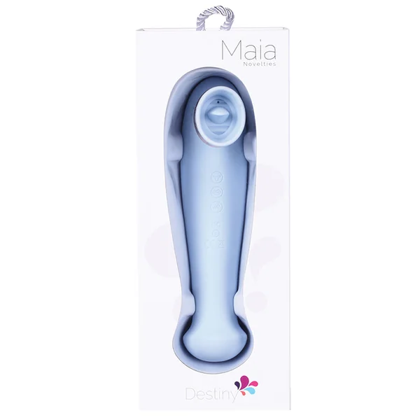 Maia DESTINY 15-Function Rechargeable Suction + Vibration + 3 Motors - Blue