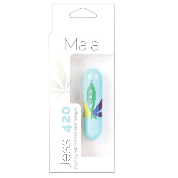 Maia JESSI 420 Rechargeable Super Charged Mini Bullet - Teal Blue