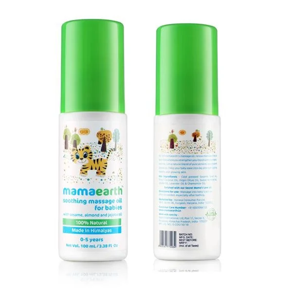MAMAEARTH SOOTHING MASSAGE OIL FOR 0-5 Yrs BABIES (100ml)