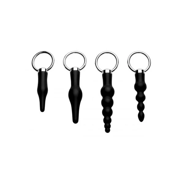 Master Series 4 Piece Silicone Anal Ringed Rimmer Set