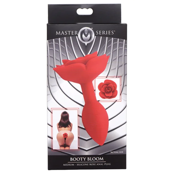 Master Series Booty Bloom Silicone Rose Anal Plug - Medium
