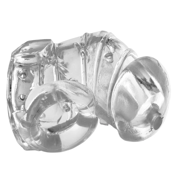 Master Series Detained 2.0 Clear Restrictive Chastity Cage