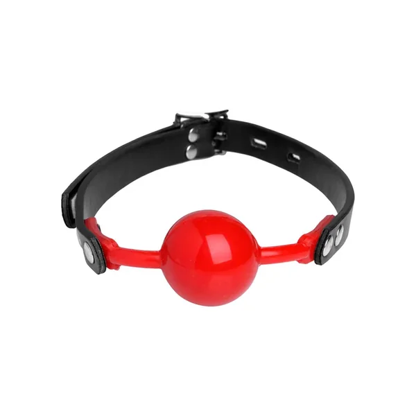 Master Series Hush Silicone Comfort Ball Gag – Red