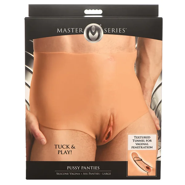 Master Series Pussy Panties Silicone Vagina + Ass Panties - Large